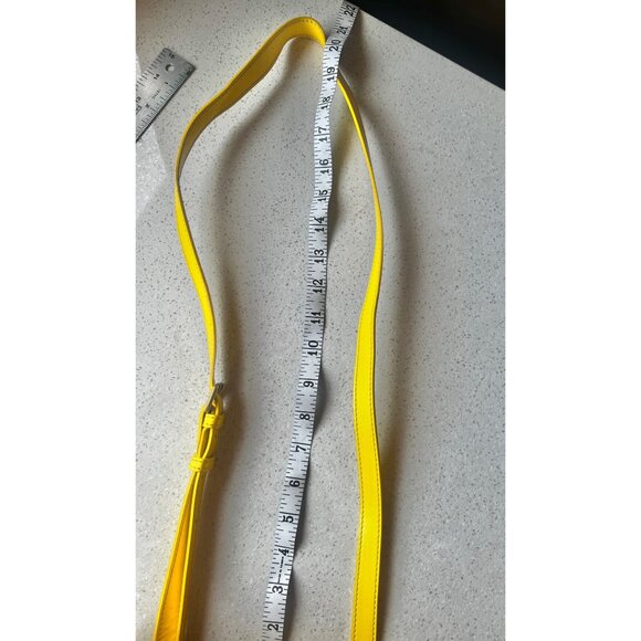 Yellow JW Hulme Leather Crossbody Bag With Tassel Accent & Adjustable Strap - Picture 13 of 14